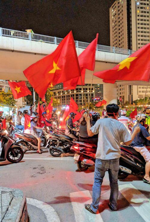 Ho Chi Minh City Vietnam U23 Football Celebration