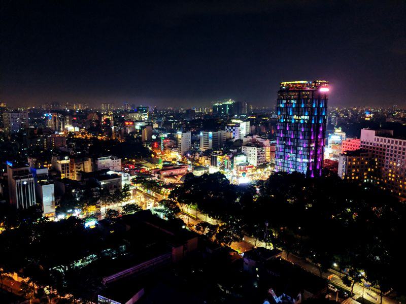 Ho Chi Minh City at Night City View