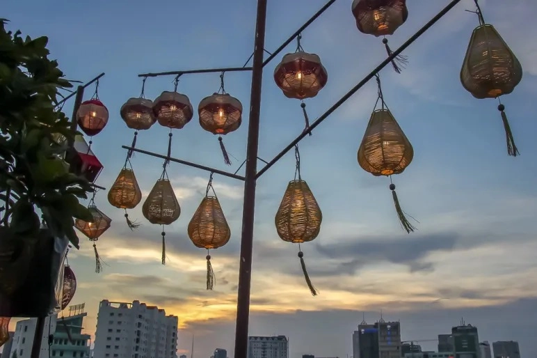 Lanterns The View Rooftop Saigon HCMC Vietnam
